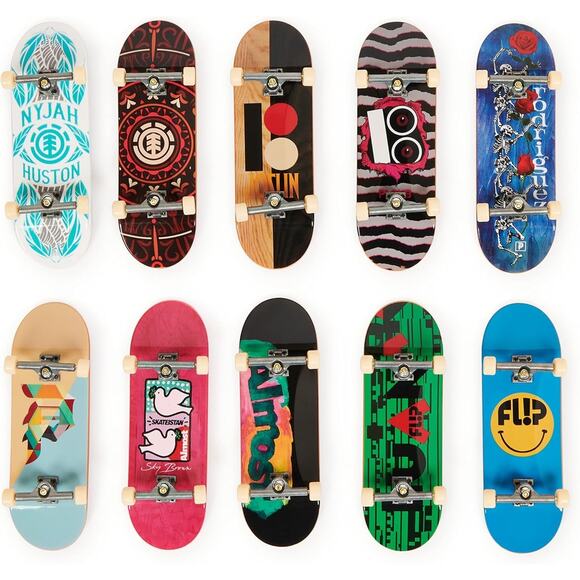 Tech Deck, DLX Pro 10-Pack of Collectible Fingerboards, Skate Lovers - Picture 1 of 5